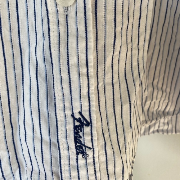 fender Guitars 🎸 Button Up Men’s Shirt with Rock & Roll Across front, Large - Picture 6 of 11